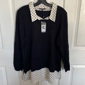 Adrianna Papell | Black & White Sweater